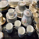 P66. 27-Piece Haviland Limoges china tea and coffee set, with luncheon plates, etc... Some chips. - $100 